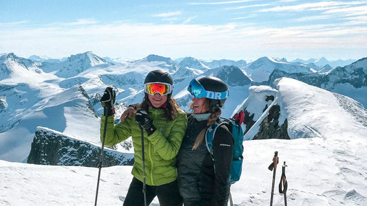 Stylish Ladies Bib Ski Pants on Mountain