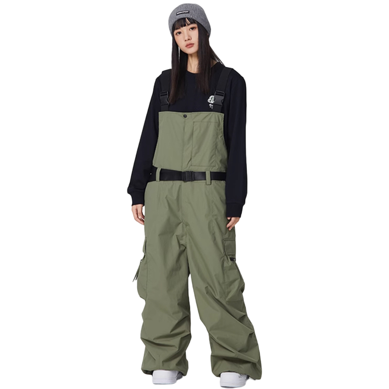 Searipe - Petos holgados para nieve con cinturón y hebilla de liberación lateral de 3 L para mujer