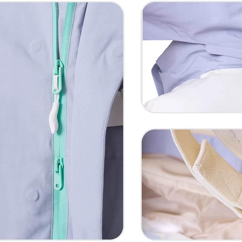 LITAN - Chaqueta de nieve con chaleco Macaron para mujer