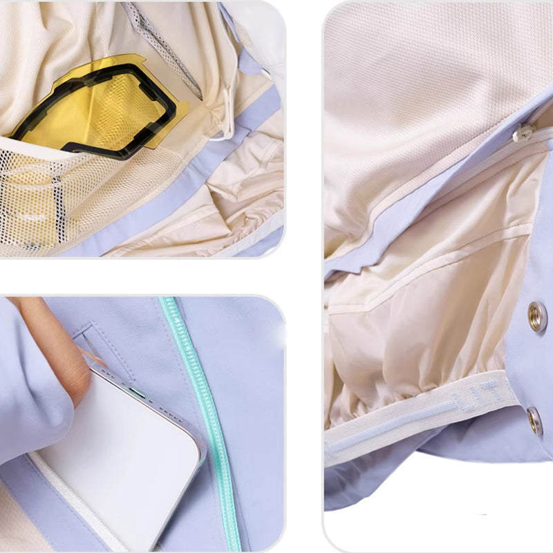 LITAN - Chaqueta de nieve con chaleco Macaron para hombre