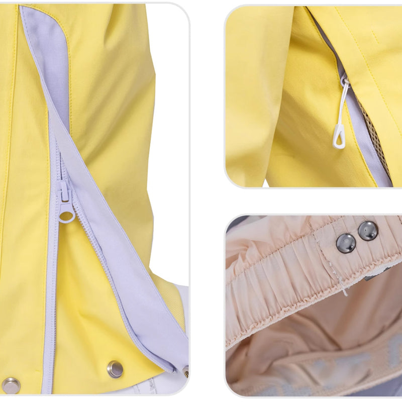 LITAN - Pantalones con peto para nieve Macaron - Mujer