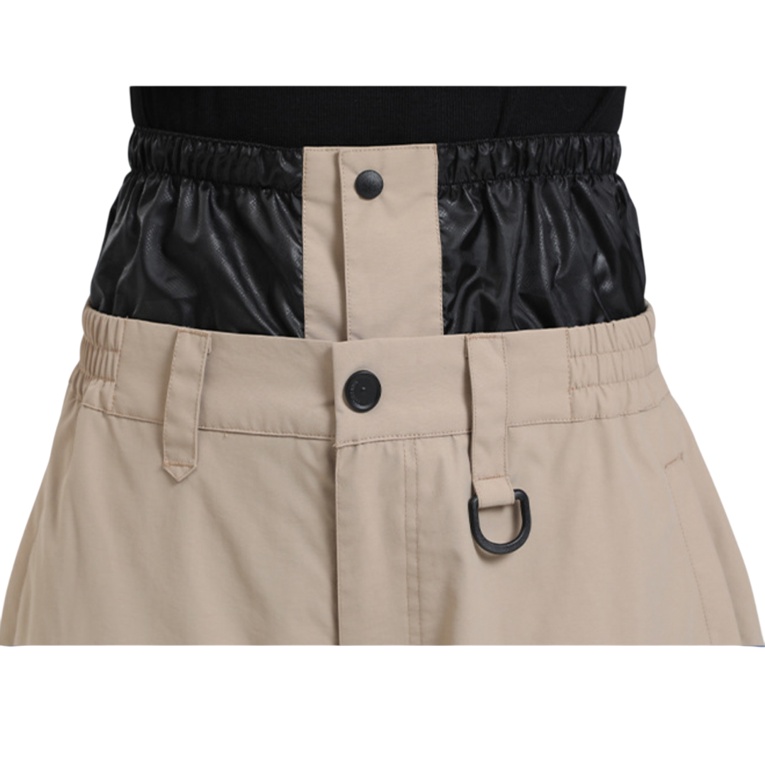 Gsou Snow- Multi-Pocket Color-Block Baggy Snow Pants --Men's