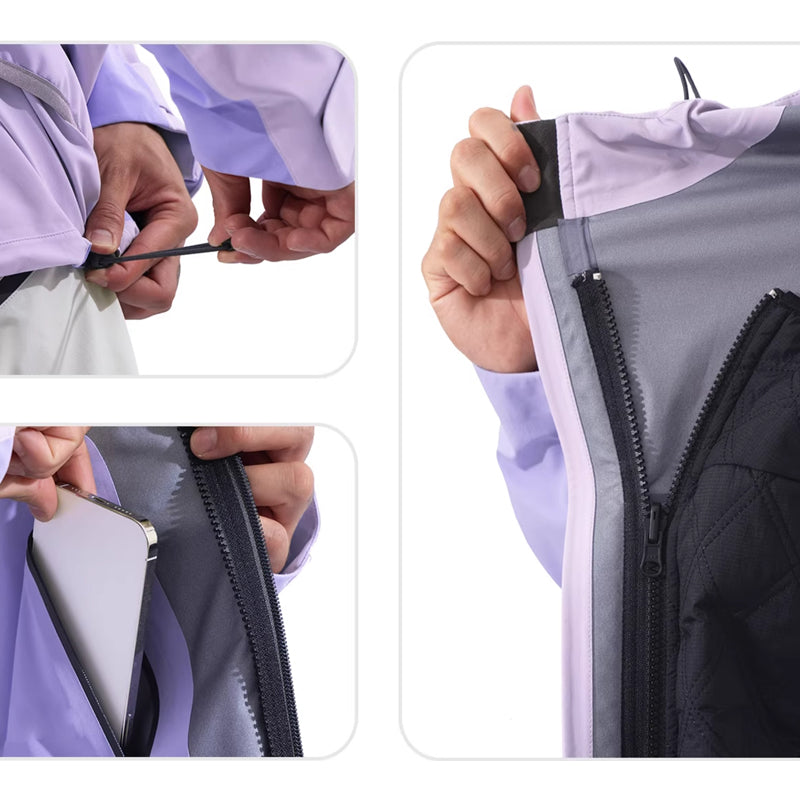 LITAN - Chaqueta de esquí con aislamiento 3L para mujer