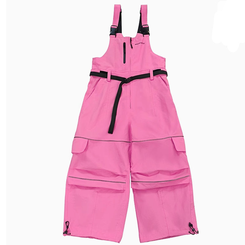 Molocoster Hip-Hop Reflective Baggy Style Bibs--Men's