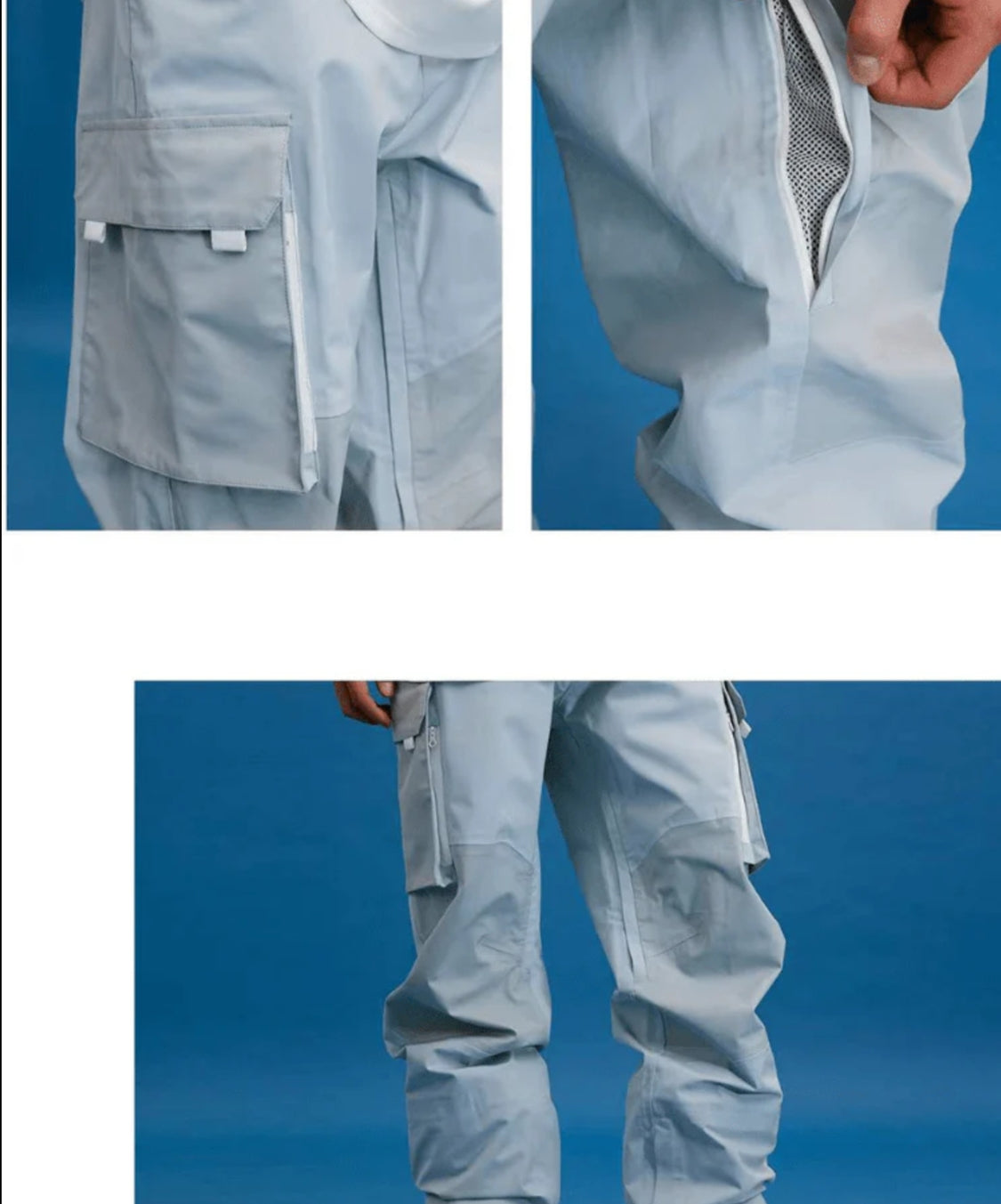 Nowinsnow - Pantalones de nieve holgados azules - Hombre