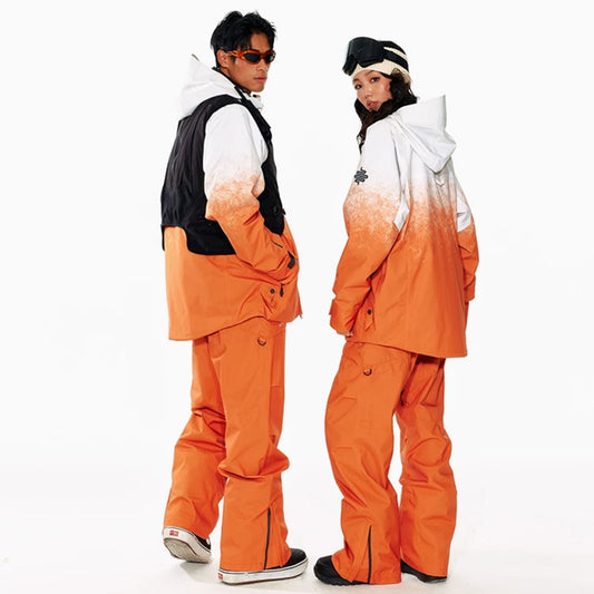 LITAN - Outdoor Suspender Orange snow pants --Women's