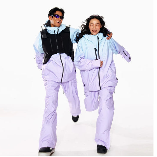 LITAN - Outdoor Suspender Purple snow Jacket--Women's