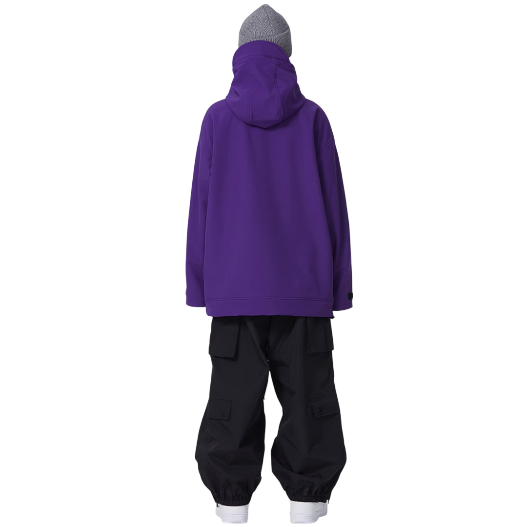 Searipe - Sudadera básica con capucha y media cremallera para mujer