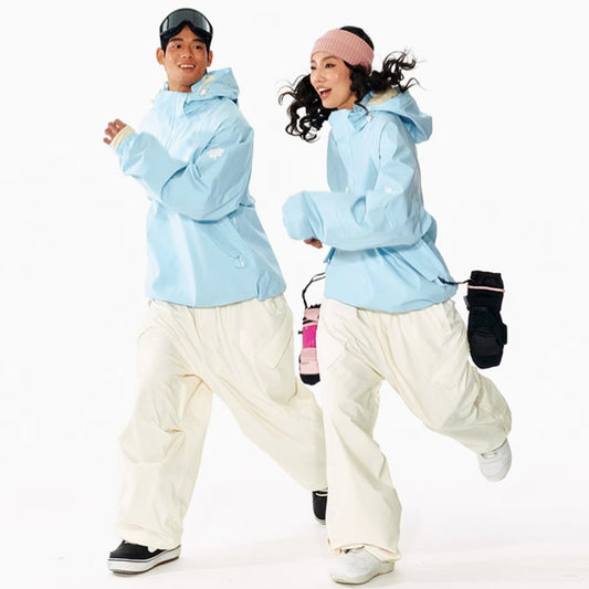 LITAN - White Baggy Snow Pants --Women's