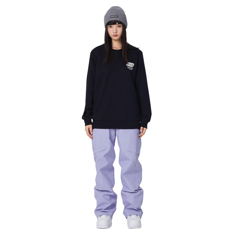 Searipe - Pantalones de nieve blancos con cremallera lateral - Hombre