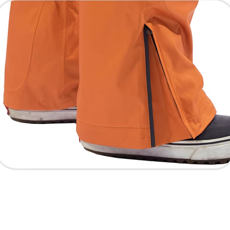 LITAN - Pantalones de nieve con tirantes para exteriores de color naranja - Para hombre