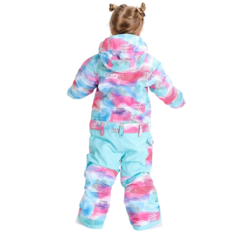 Gsou Snow - Traje de baño de una pieza para niños Snow Kids Cutie en rosa y azul