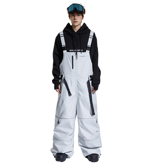 Molocoster Hip-Hop Reflective Baggy Style Bibs--Men's