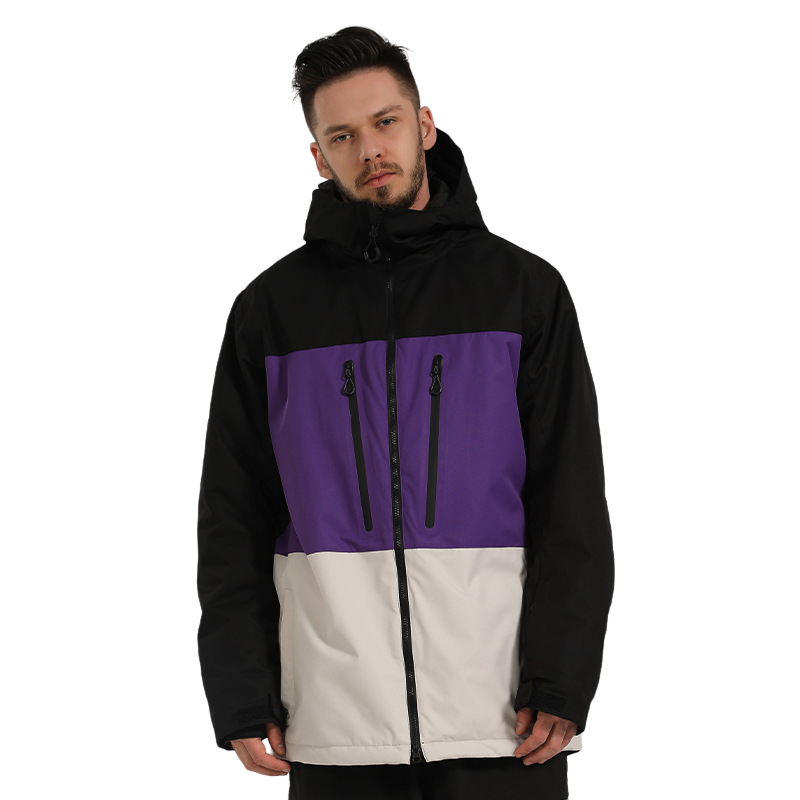 Gsou Snow - Chaqueta de nieve de cuatro estaciones con combinación de colores para hombre