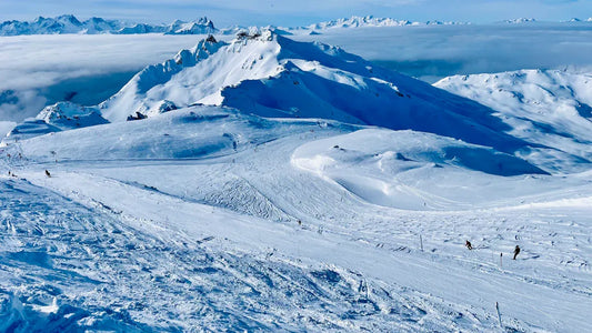 Snow-covered peaks in Europe’s highest ski resorts