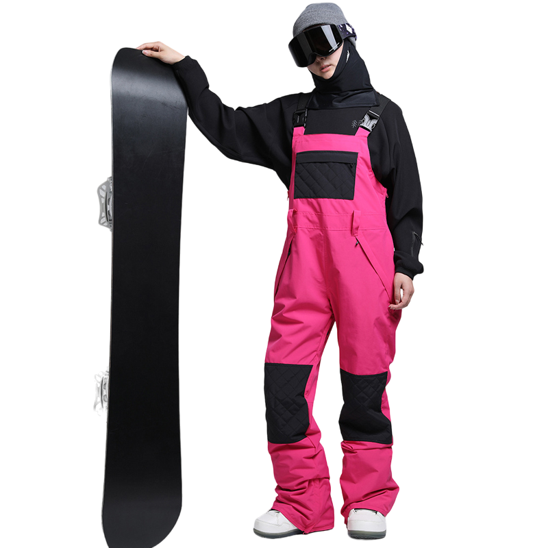 Gsou Snow - Snow Colorblock Snowboard Bibs - Men's