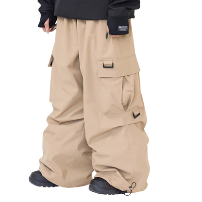 Doorek -Baggy Cargo Ski Pants with Large Pockets --Men's