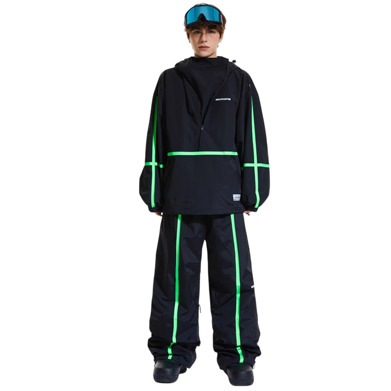 Molocoster Fluorescent striped ski suit--Men's