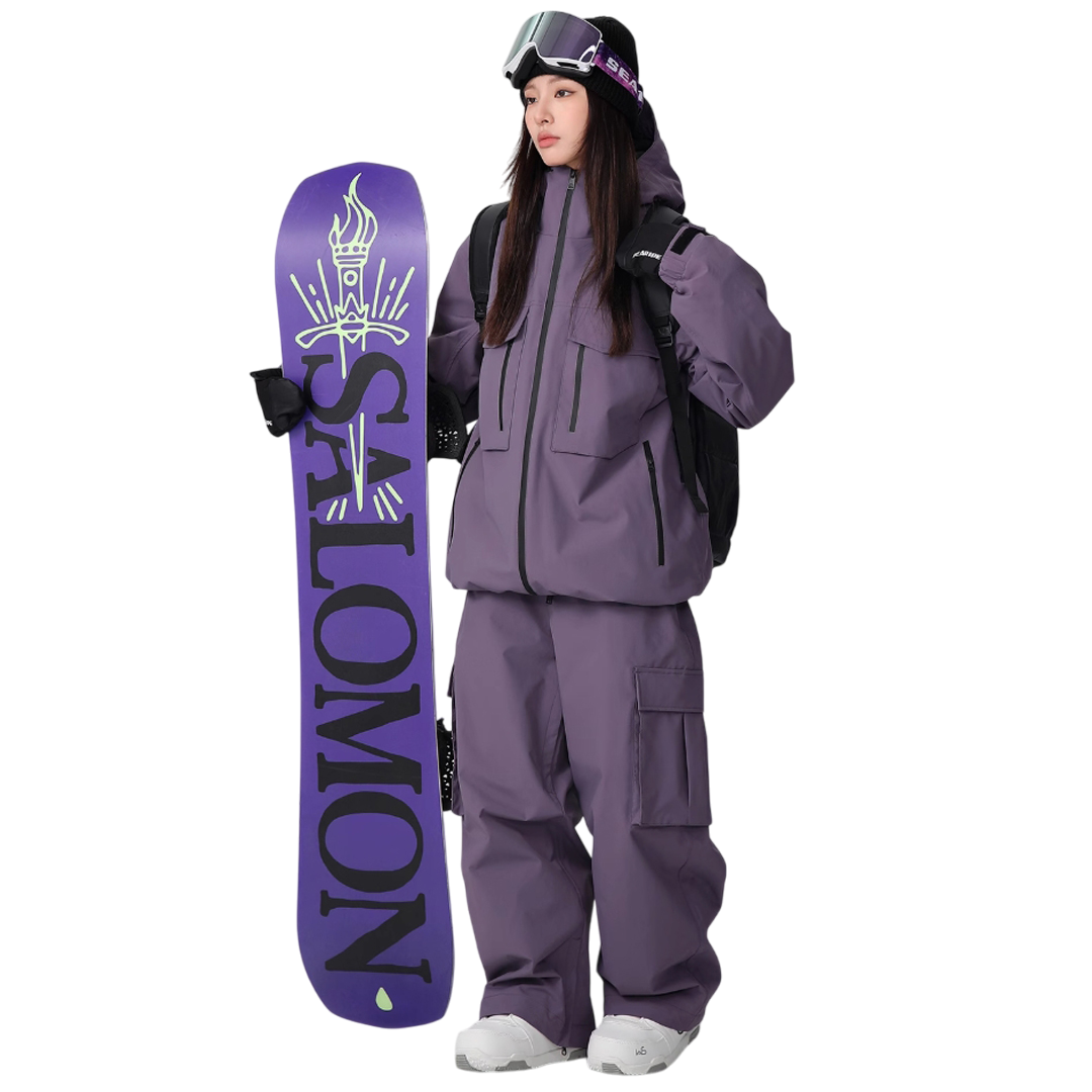 Searipe -3L cargo pocket baggy Snow Suit --Women's