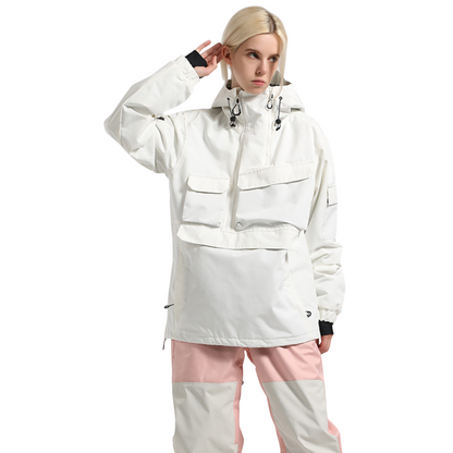 Gsou Snow- Asymmetrical Kangaroo Pocket Snow Jacket--Women's