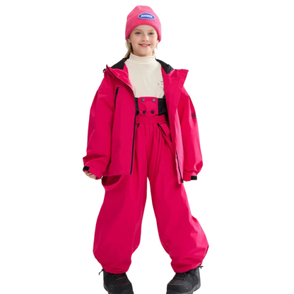 Doorek - BLACK/PINK Children's  Ski Suit Set