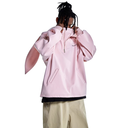 Sudadera con capucha de polar de seda de conejo RenChill para hombre 