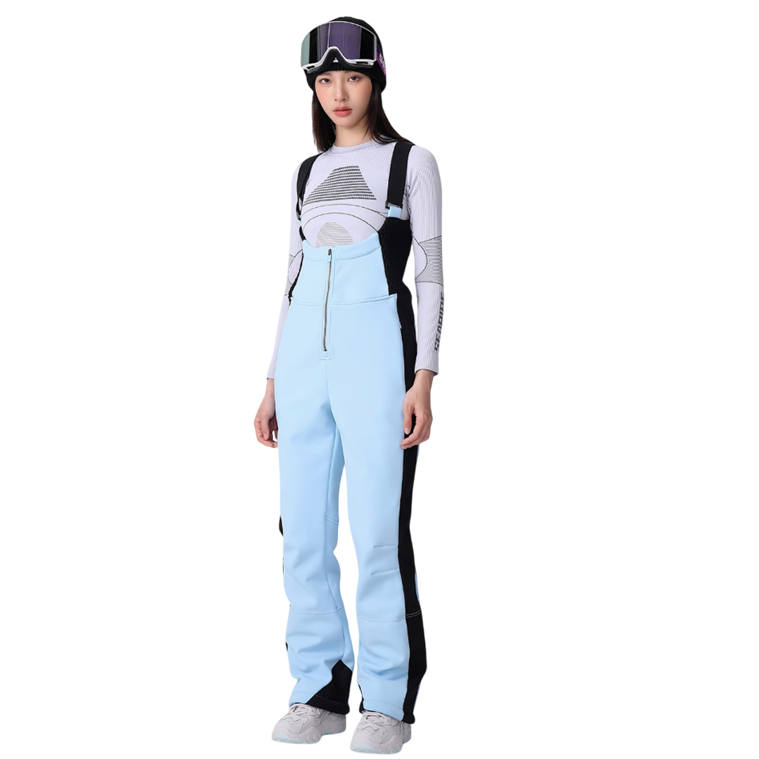 Searipe -Women's Stretch side contrast snow Bibs