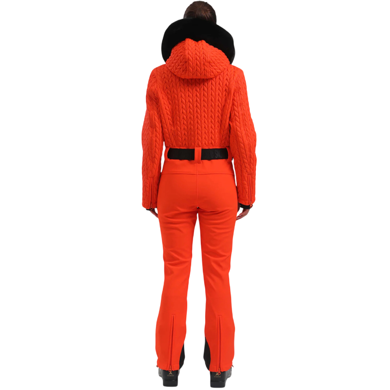 Gsou Snow- Women's Full Shirred Design One-Piece Ski Suit