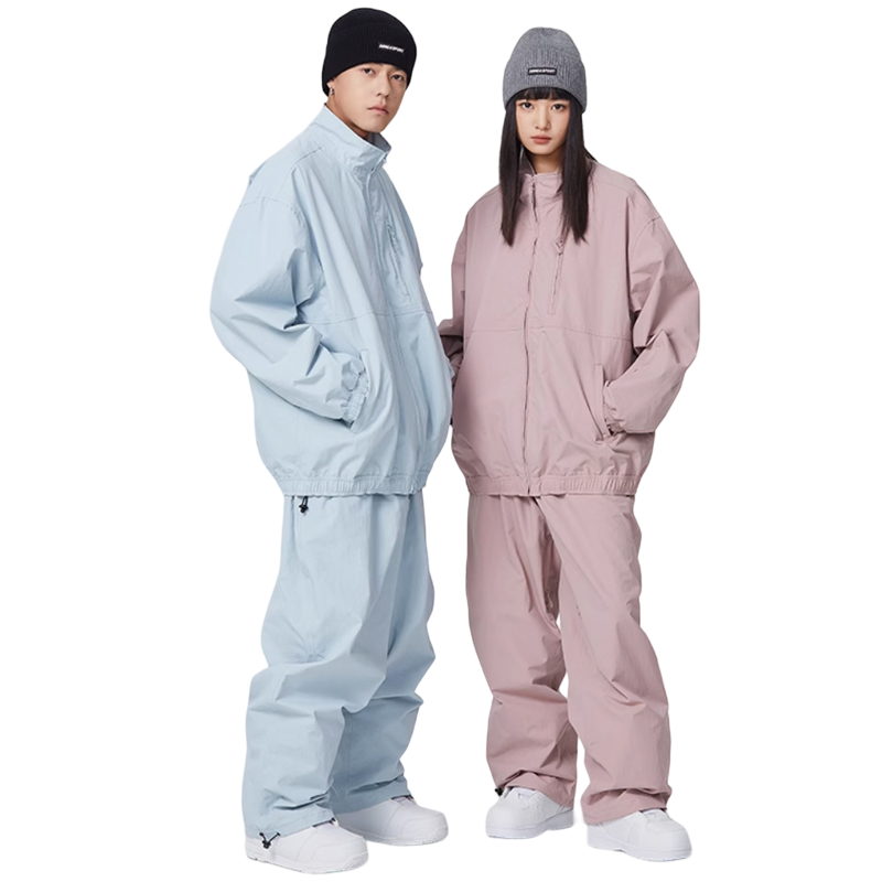 Searipe - Baggy Style Monochrome Shell Snow Suit - Women's