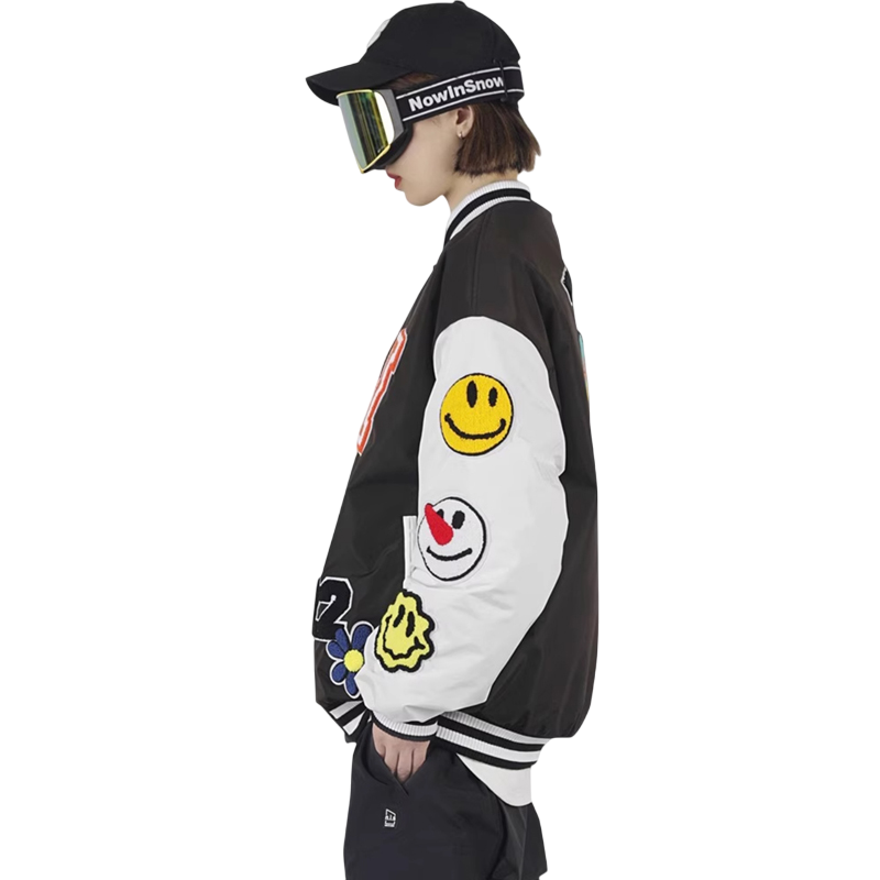 Nowinsnow -Smiley Baseball Snow Jacket--Men's