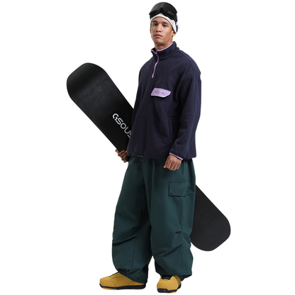 Gsou Snow-Wear-resistant Waterproof Baggy Snow Pants --Men's