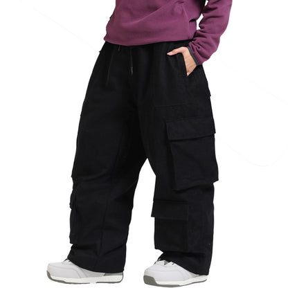 Gsou Snow- Baggy Multi-Pocket Corduroy Snow Pants --Men's