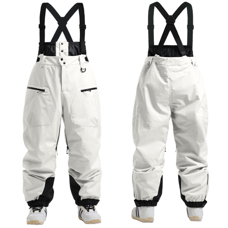 Gsou Snow-Insulated Baggy Snow Pants With Detachable Suspenders --Women's