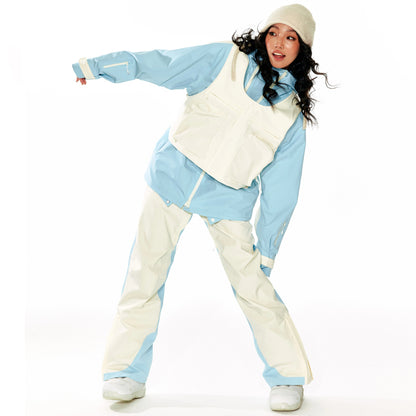 LITAN -  Macaron  faux two-piece Snow Jacket  --Women's