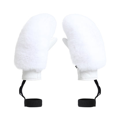 Gsou Snow- Elegant Faux-Fur Mittens