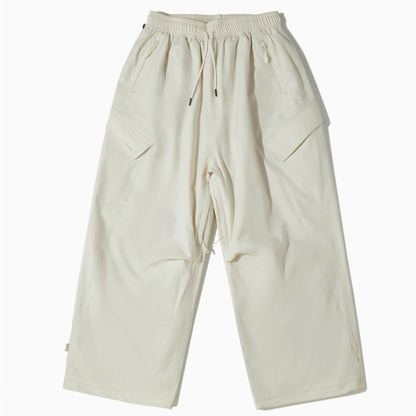 LITAN - White Baggy Snow Pants --Women's