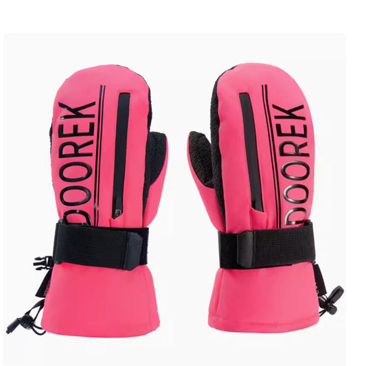 Doorek -Simple and Colorful Ski gloves with built-in wrist guards