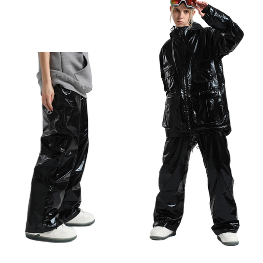 Gsou Snow - Leather Snow  Dazzling Ski Pants - Men's