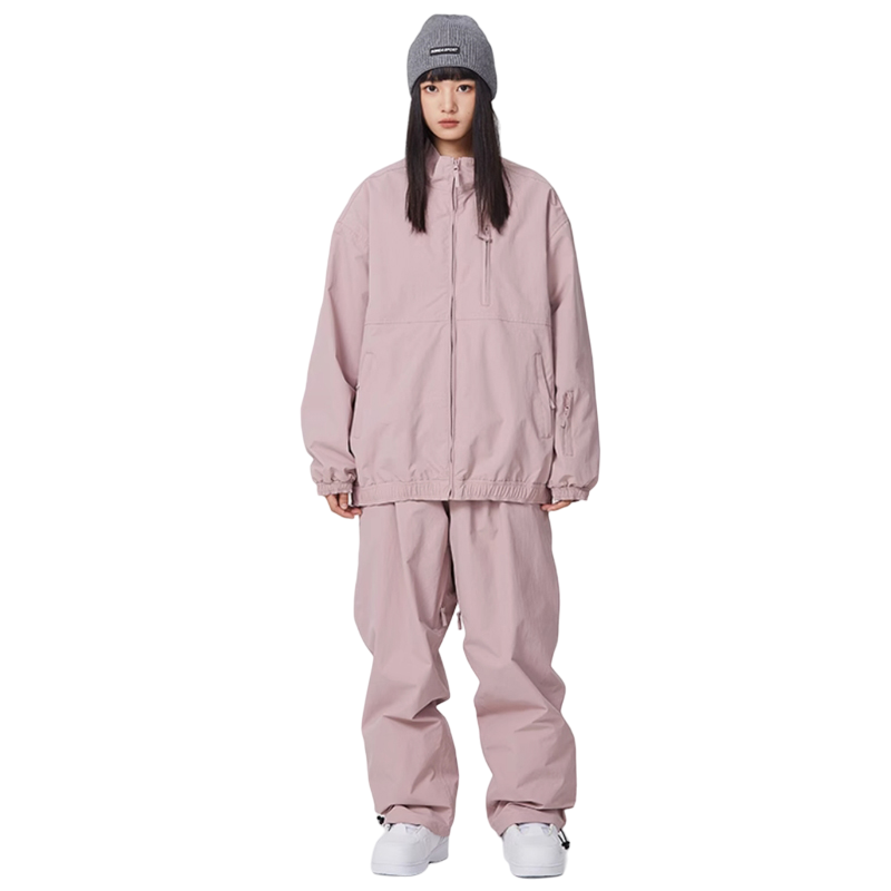 Searipe - Baggy Style Monochrome Shell Snow Suit - Women's