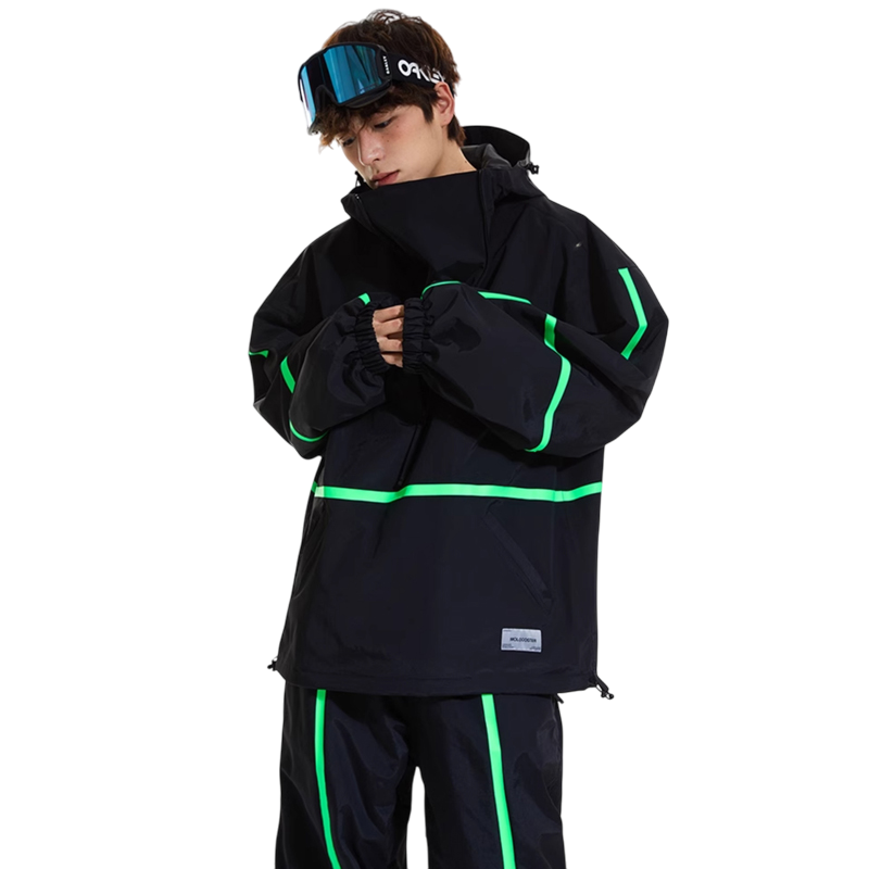 Molocoster Fluorescent striped ski suit--Men's