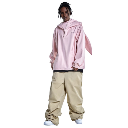 Sudadera con capucha de polar de seda de conejo RenChill para hombre 