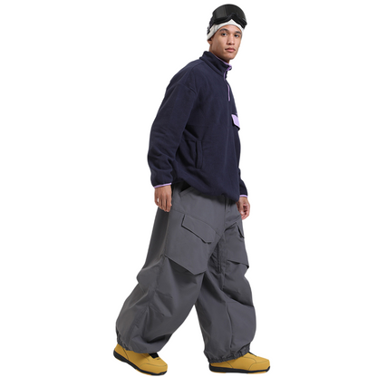 Gsou Snow-  Baggy Utility Wear-resistant Snow Pants --Men's