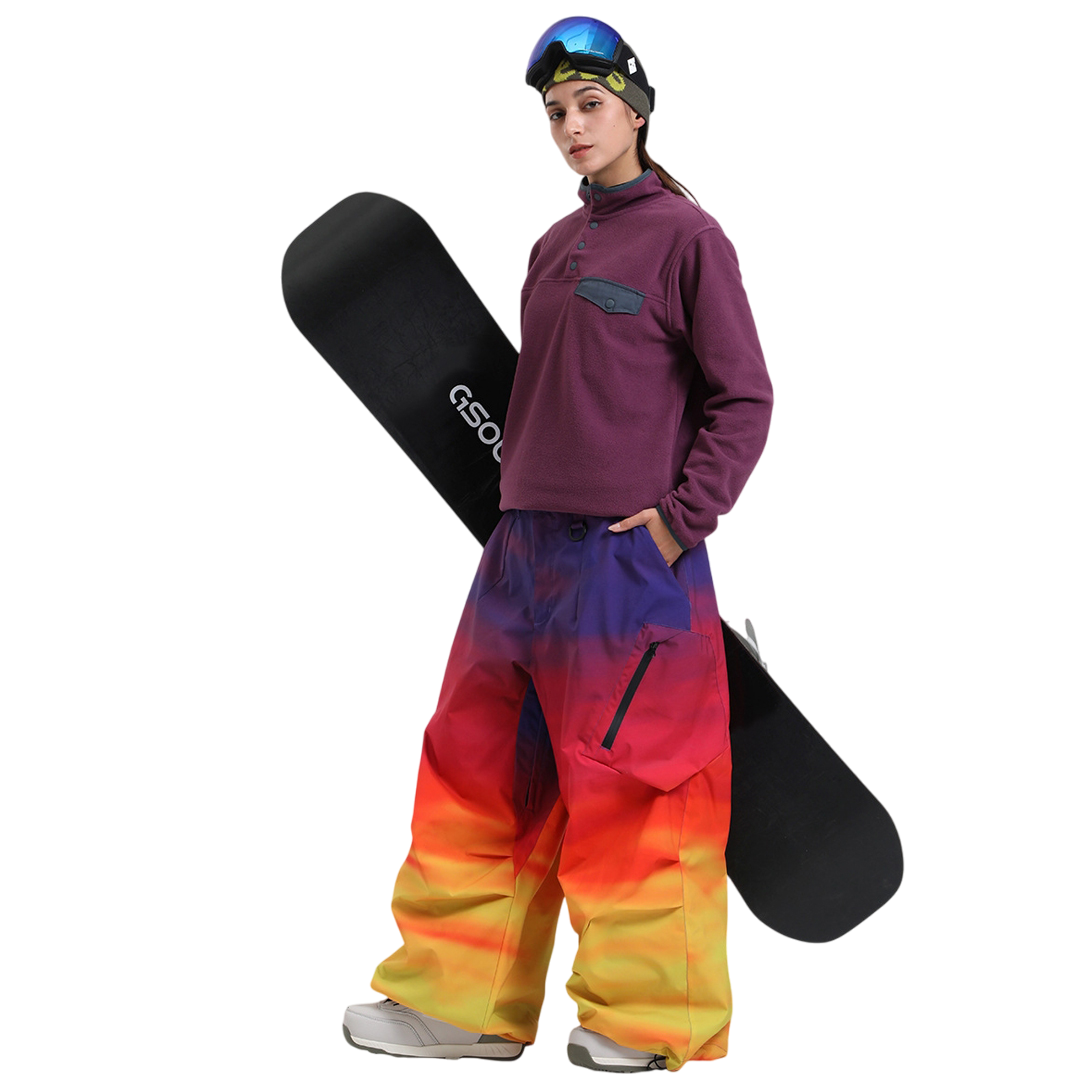 Gsou Snow- Rainbow Baggy Snow Pants--Men's