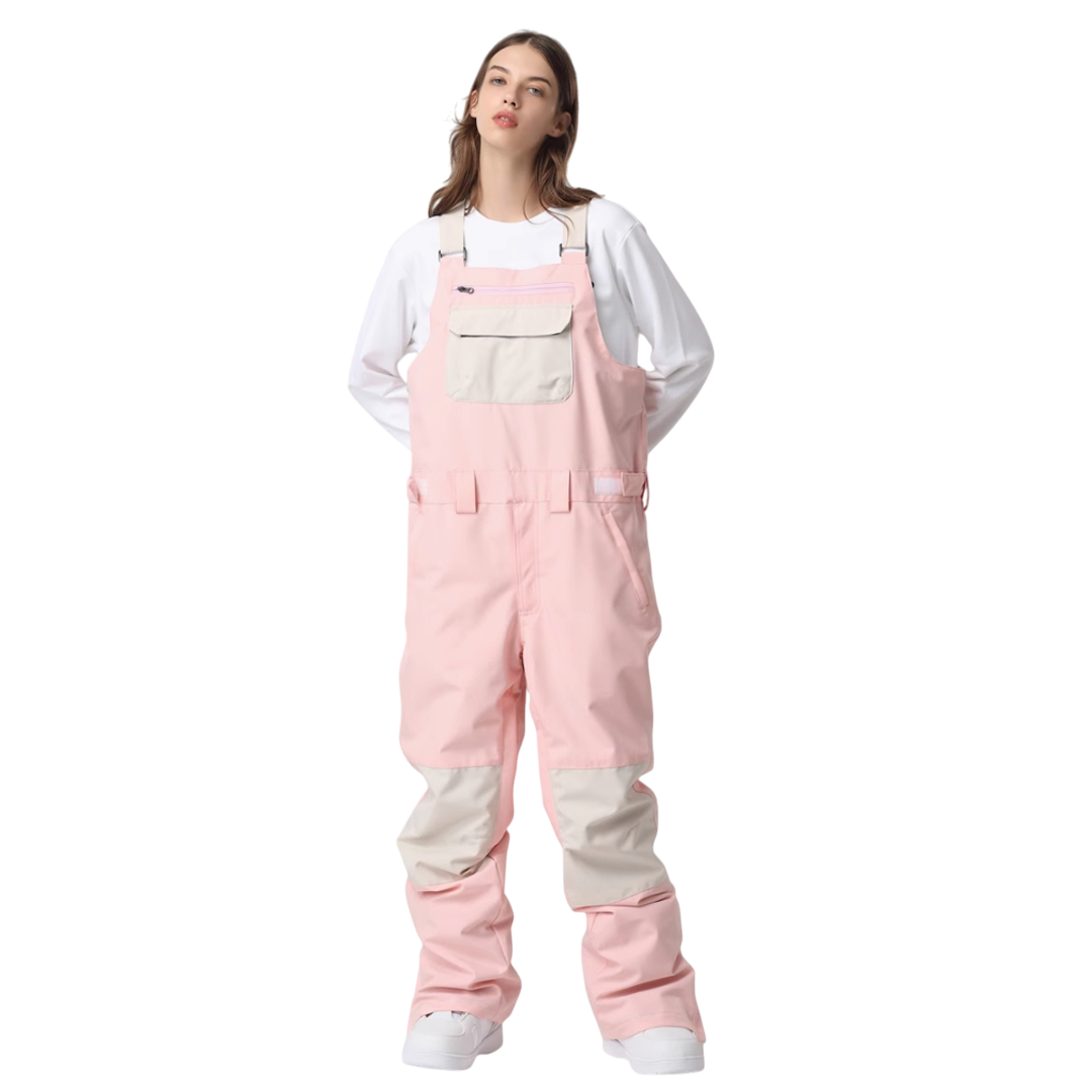 Searipe -Multicolor paneled Snow Bibs --Women's