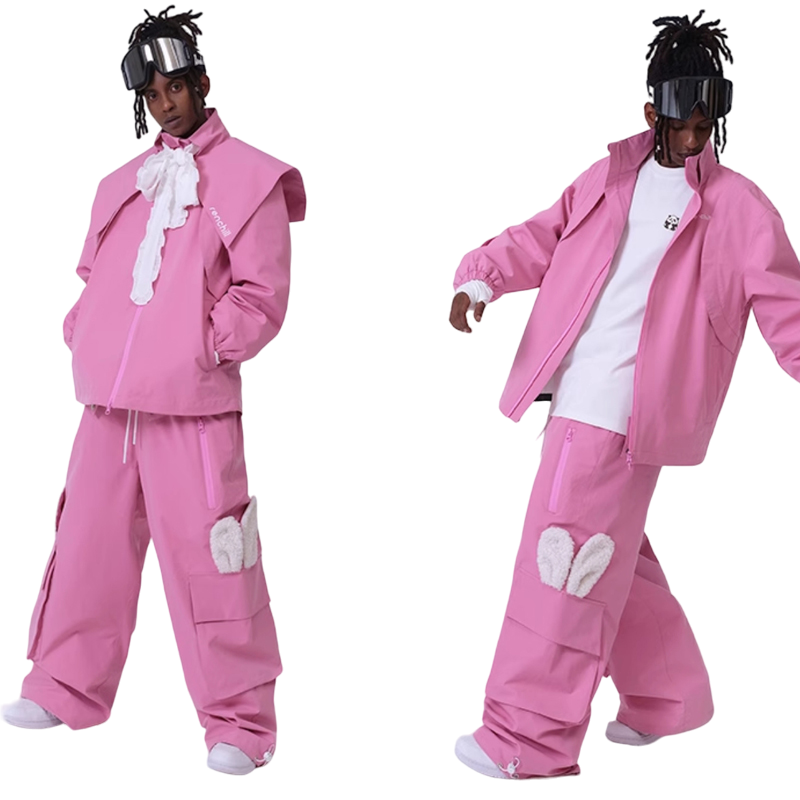 RenChill American big bow Motion Bunny Snow Pants--Men's
