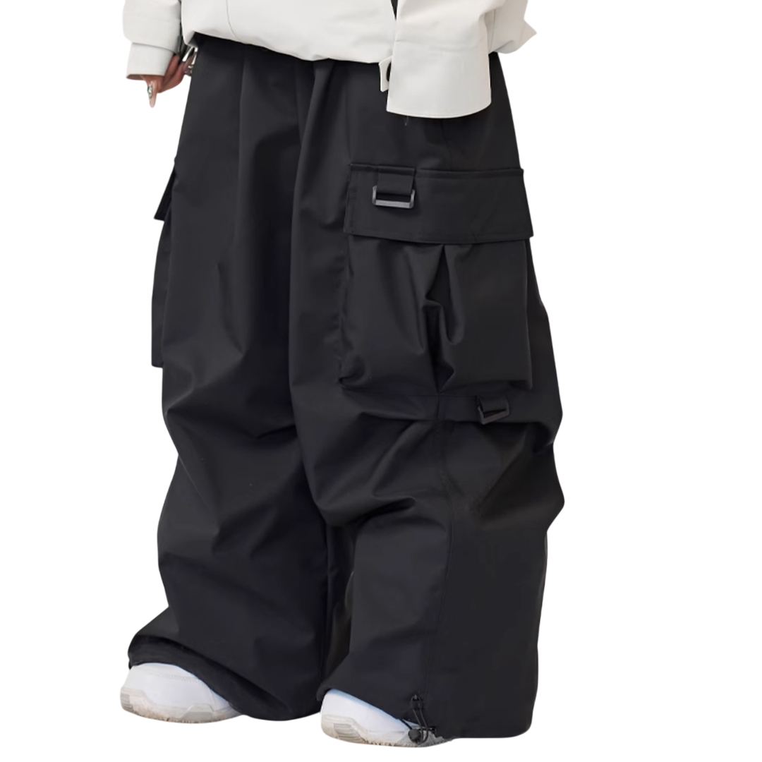 Doorek -Baggy Cargo Ski Pants with Large Pockets --Men's