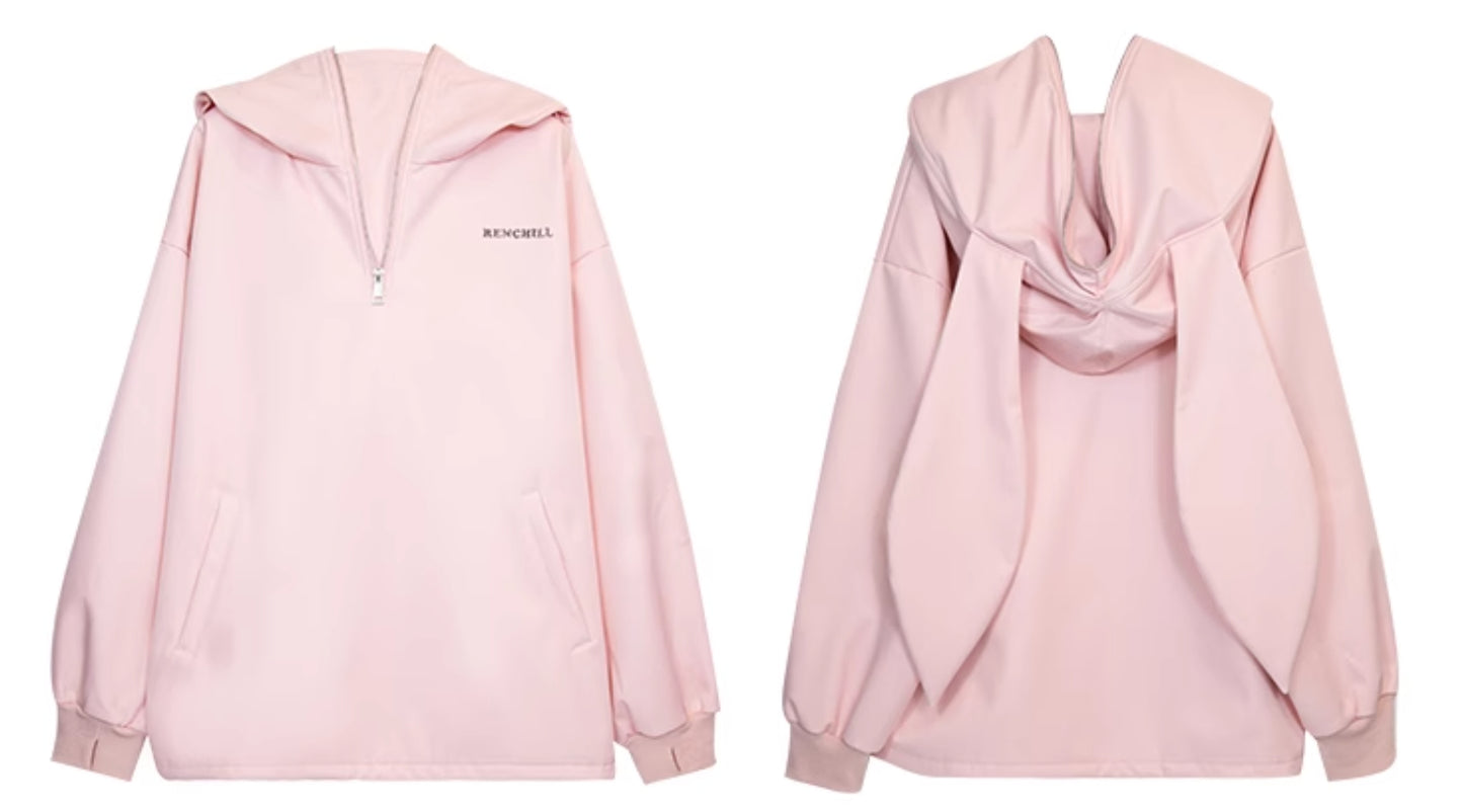 Sudadera con capucha de polar de seda de conejo RenChill para hombre 
