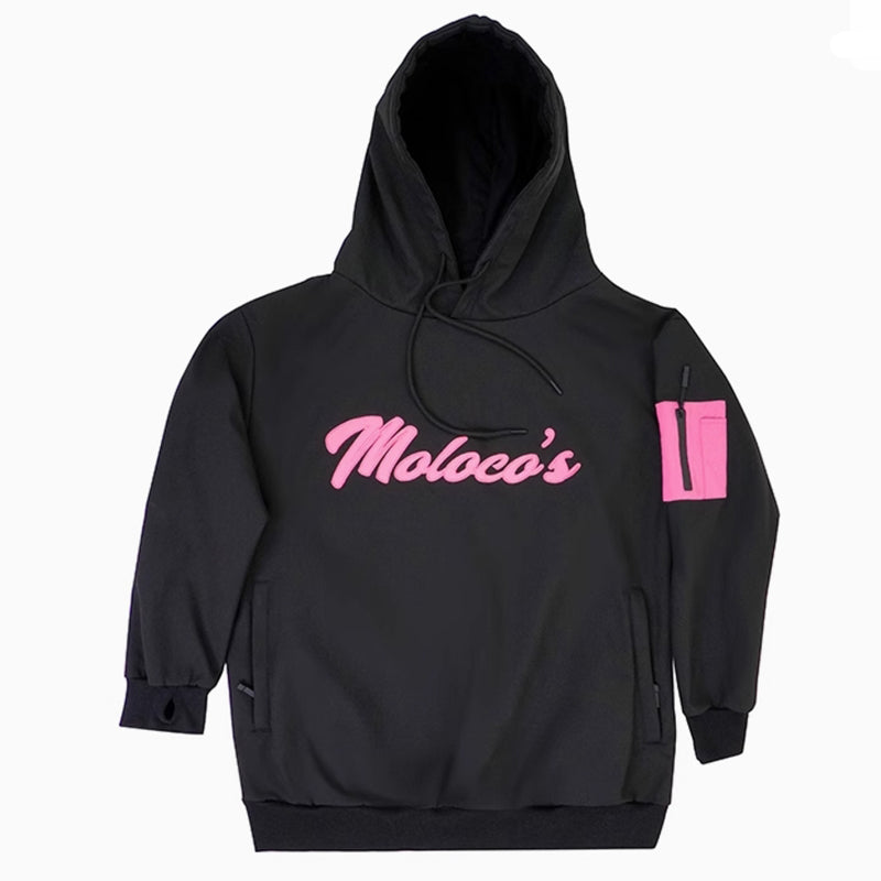 Sudadera con capucha rosa Molocoster para hombre 