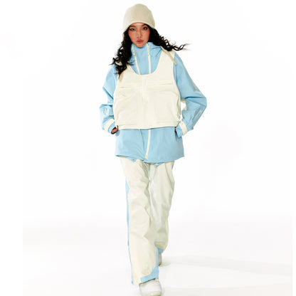 LITAN -  Macaron  faux two-piece Snow Jacket  --Women's