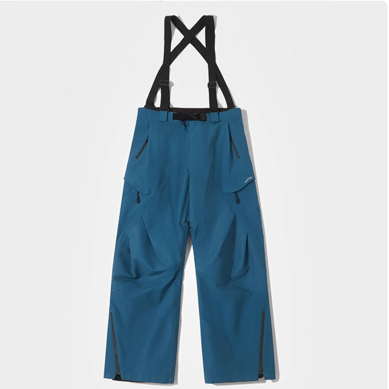 LITAN - Macarons Gradient Color Mountain Snow Bibs --Women's